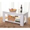 Basicwise Modern Wood Coffee Table with Lift Tabletop, White QI003549.W - alternate 3